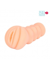Телесный мастурбатор-вагина с комплектом эрекционных колец - Bior toys - в Ельце купить с доставкой
