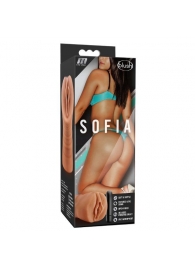 Мастурбатор-вагина цвета карамели Sofia с вибрацией - Blush Novelties - в Ельце купить с доставкой