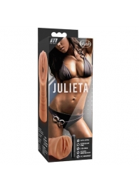 Мастурбатор-вагина цвета карамели Julieta с вибрацией - Blush Novelties - в Ельце купить с доставкой