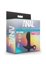 Черный анальный вибратор Silicone Vibrating Prostate Massager 01 - 10,8 см. - Blush Novelties - в Ельце купить с доставкой
