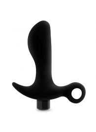 Черный анальный вибратор Silicone Vibrating Prostate Massager 01 - 10,8 см. - Blush Novelties - в Ельце купить с доставкой