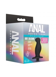 Черный анальный вибромассажёр Silicone Vibrating Prostate Massager 02 - 10,8 см. - Blush Novelties - в Ельце купить с доставкой