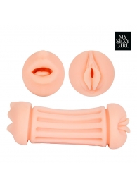 Двусторонний мастурбатор - ротик и вагина - Bior toys - в Ельце купить с доставкой