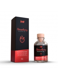 Массажный гель с ароматом клубники Strawberry - 30 мл. - INTT - купить с доставкой в Ельце