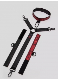 Ошейник с наручниками Reversible Faux Leather Collar and Wrist - Fifty Shades of Grey - купить с доставкой в Ельце