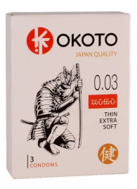 Тонкие презервативы OKOTO Thin Extra Soft - 3 шт. - Sitabella - купить с доставкой в Ельце