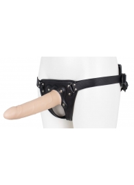 Пустотелый страпон Harness CLASSIC с бандажом - 19,5 см. - LOVETOY (А-Полимер) - купить с доставкой в Ельце