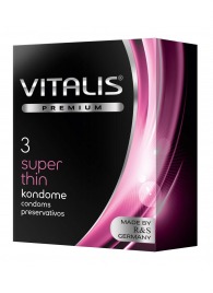 Ультратонкие презервативы VITALIS PREMIUM super thin - 3 шт. - Vitalis - купить с доставкой в Ельце