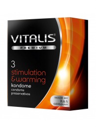 Презервативы VITALIS PREMIUM stimulation   warming с согревающим эффектом - 3 шт. - Vitalis - купить с доставкой в Ельце
