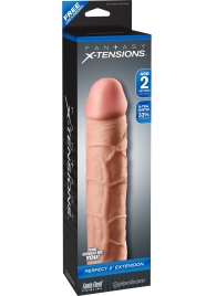 Телесная насадка Fantasy X-tensions Perfect 2  Extension - 20,3 см. - Pipedream - в Ельце купить с доставкой