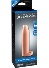 Насадка-расширитель с кольцом для подхвата мошонки Real Feel Enhancer - 14 см. - Pipedream - в Ельце купить с доставкой