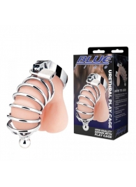 Серебристая клетка для члена Urethral Play Cage - BlueLine - купить с доставкой в Ельце