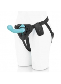 Голубая изогнутая насадка 6in Remote Control Ripple P-Spot G-Spot на черных трусиках - 16 см. - Pegasus - купить с доставкой в Ельце