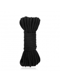 Черная хлопковая веревка для связывания Bondage Rope - 10 м. - Lux Fetish - купить с доставкой в Ельце