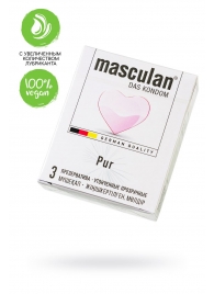Супертонкие презервативы Masculan Pur - 3 шт. - Masculan - купить с доставкой в Ельце