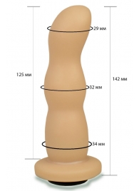 Телесная рельефная насадка Harness - 14,2 см. - LOVETOY (А-Полимер) - купить с доставкой в Ельце