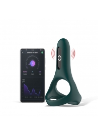 Изумрудное виброкольцо Magic Motion Rise с подхватом мошонки - Magic Motion - в Ельце купить с доставкой