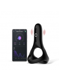 Черное виброкольцо Magic Motion Rise с подхватом мошонки - Magic Motion - в Ельце купить с доставкой