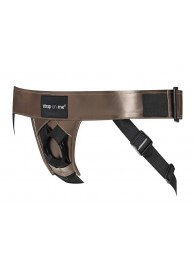 Бронзовый пояс для насадок Curious Harness - Strap-on-me - купить с доставкой в Ельце