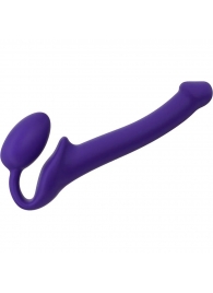 Фиолетовый безремневой страпон Silicone Bendable Strap-On - size S - Strap-on-me - купить с доставкой в Ельце