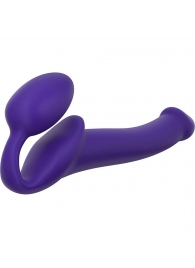 Фиолетовый безремневой страпон Silicone Bendable Strap-On - size M - Strap-on-me - купить с доставкой в Ельце