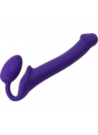Фиолетовый безремневой страпон Silicone Bendable Strap-On - size M - Strap-on-me - купить с доставкой в Ельце