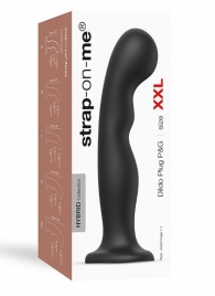 Черная насадка Strap-On-Me Dildo Plug P G size XXL - Strap-on-me - купить с доставкой в Ельце