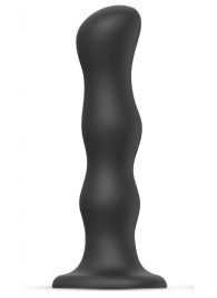 Черная насадка Strap-On-Me Dildo Geisha Balls size M - Strap-on-me - купить с доставкой в Ельце