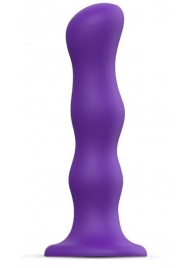 Фиолетовая насадка Strap-On-Me Dildo Geisha Balls size M - Strap-on-me - купить с доставкой в Ельце