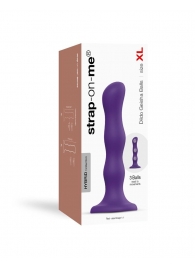 Фиолетовая насадка Strap-On-Me Dildo Geisha Balls size XL - Strap-on-me - купить с доставкой в Ельце