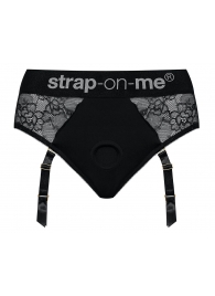 Черные трусики для насадок Diva Lingerie Harness - size S - Strap-on-me - купить с доставкой в Ельце