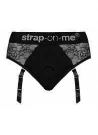 Черные трусики для насадок Diva Lingerie Harness - size M - Strap-on-me - купить с доставкой в Ельце