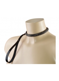 Эффектный сверкающий ошейник с поводком  Гламур - Sitabella - купить с доставкой в Ельце