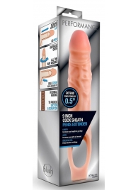 Телесная насадка на пенис 9 Inch Cock Sheath Extender - 22,2 см. - Blush Novelties - в Ельце купить с доставкой