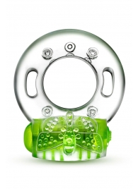 Зеленое эрекционное виброкольцо Arouser Vibrating C-Ring - Blush Novelties - в Ельце купить с доставкой