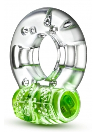 Зеленое эрекционное виброкольцо Arouser Vibrating C-Ring - Blush Novelties - в Ельце купить с доставкой