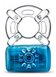 Синее эрекционное виброкольцо Pleaser Rechargeable C-Ring - Blush Novelties - в Ельце купить с доставкой