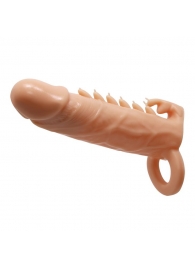 Телесная удлиняющая насадка Penis Sleeve Emmitt - 17 см. - Baile - в Ельце купить с доставкой
