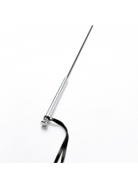 Черный кожаный стек с гладкой ручкой - 55 см. - Crazy Handmade - купить с доставкой в Ельце