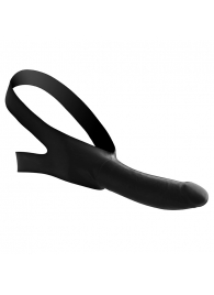 Черный кляп-страпон Masters Mini Face Fuck Strap-On - 14 см. - XR Brands - купить с доставкой в Ельце