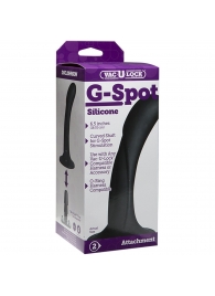 Черная изогнутая насадка Vac-U-Lock G-Spot - 16,5 см. - Doc Johnson - купить с доставкой в Ельце