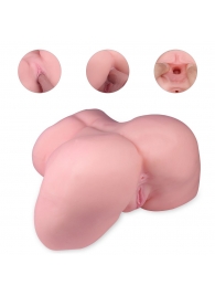 Реалистичный мастурбатор-полуторс с 2 рабочими отверстиями - S-HANDE - в Ельце купить с доставкой