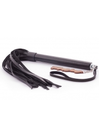 Черная кожаная плеть  Индиго  - 50 см. - Crazy Handmade - купить с доставкой в Ельце