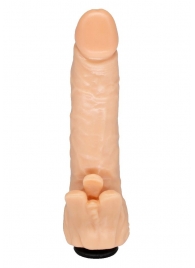 Телесная гелевая насадка-фаллос с клиторальными лепестками - 18,5 см. - LOVETOY (А-Полимер) - купить с доставкой в Ельце