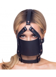 Черный намордник с кляпом-шаром Head Harness With A Gag - Orion - купить с доставкой в Ельце