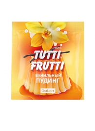 Пробник гель-смазки Tutti-frutti со вкусом ванильного пудинга - 4 гр. - Биоритм - купить с доставкой в Ельце