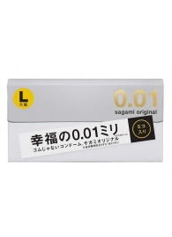 Презервативы Sagami Original 0.02 L-size увеличенного размера - 5 шт. - Sagami - купить с доставкой в Ельце