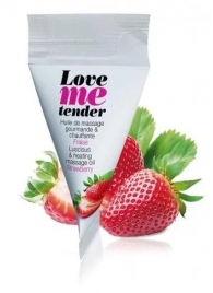Съедобное согревающее массажное масло Love Me Tender Strawberry с ароматом клубники - 10 мл. - Love to Love - купить с доставкой в Ельце
