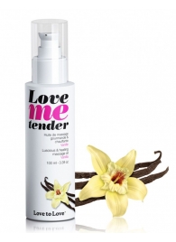 Съедобное согревающее массажное масло Love Me Tender Vanilla с ароматом ванили - 100 мл. - Love to Love - купить с доставкой в Ельце