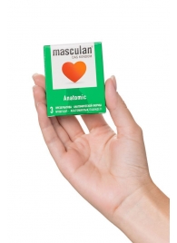 Презервативы анатомической формы Masculan Anatomic - 3 шт. - Masculan - купить с доставкой в Ельце